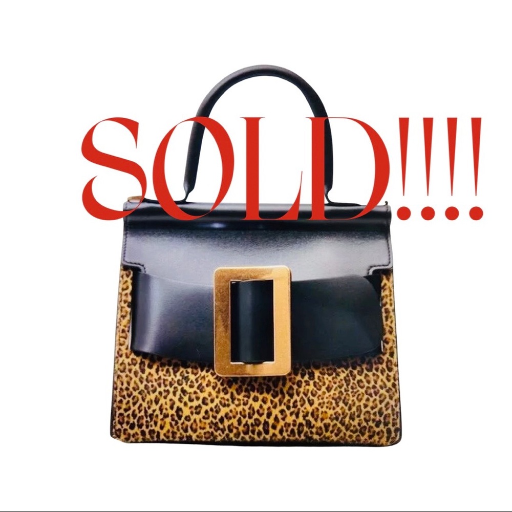 BOYY Karl 24 Leopard and Black Leather Bag Tote
